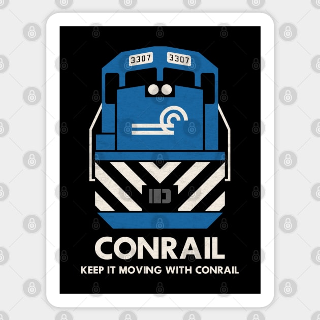 Keep It Moving With Conrail GP40 Sticker by Turboglyde